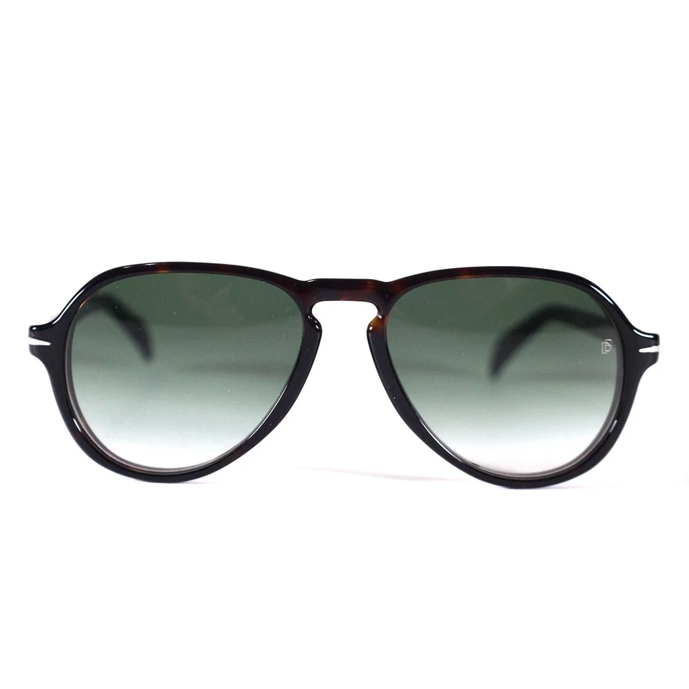 David Beckham Lightweight Aviator Sunglasses - Tortoise/Grey Green Gradient-NWT